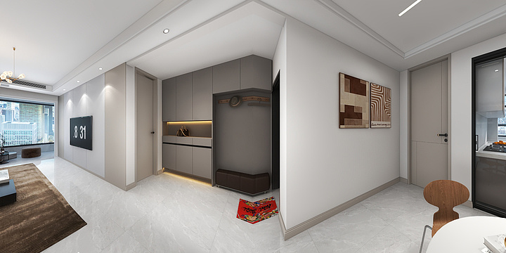 张琪-龙记檀府10号楼2单元501餐厅无主灯-装修设计方案