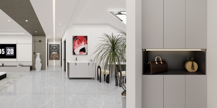 晚风吹丶-时代品格126㎡现代-装修设计方案