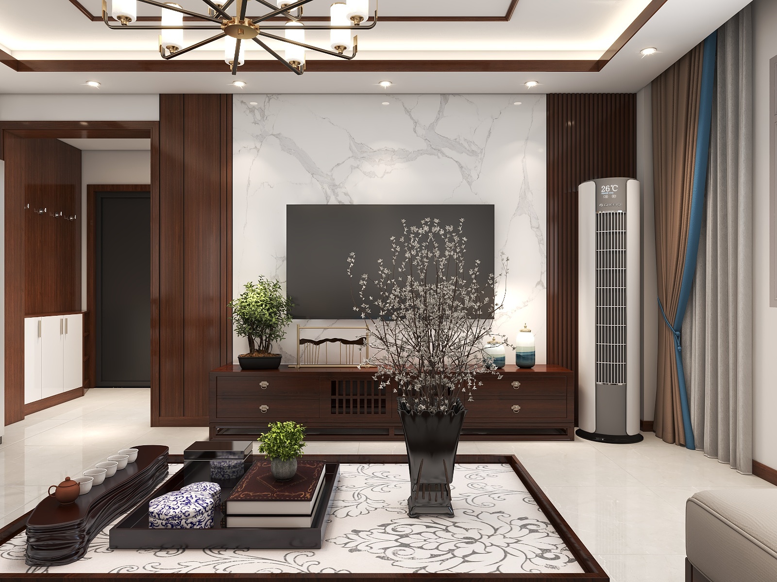 设计师赵定宇-小青河小区-新中式-装修设计方案