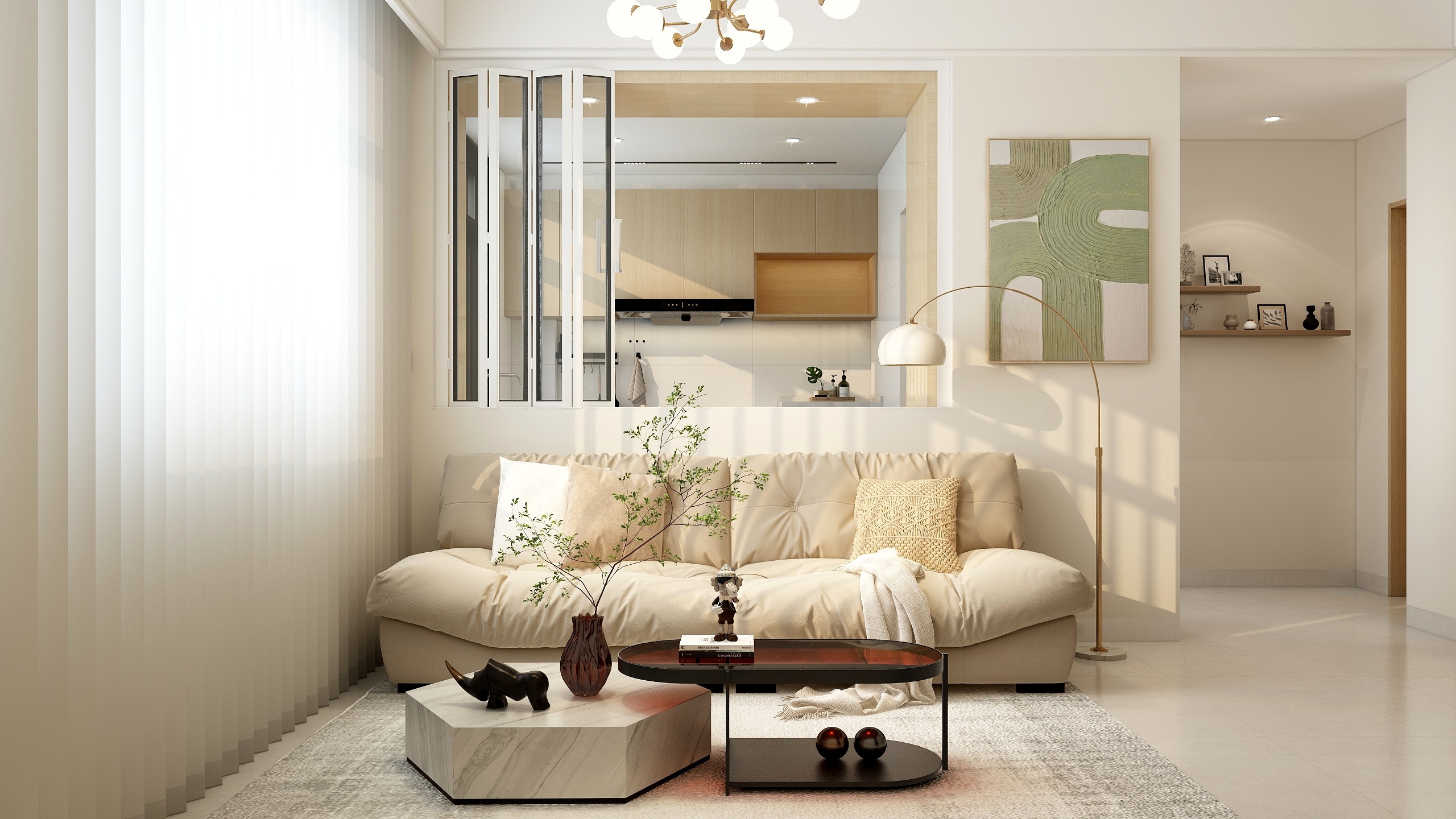 吃饱睡个觉-《夏日》小清新温暖两居-装修设计方案