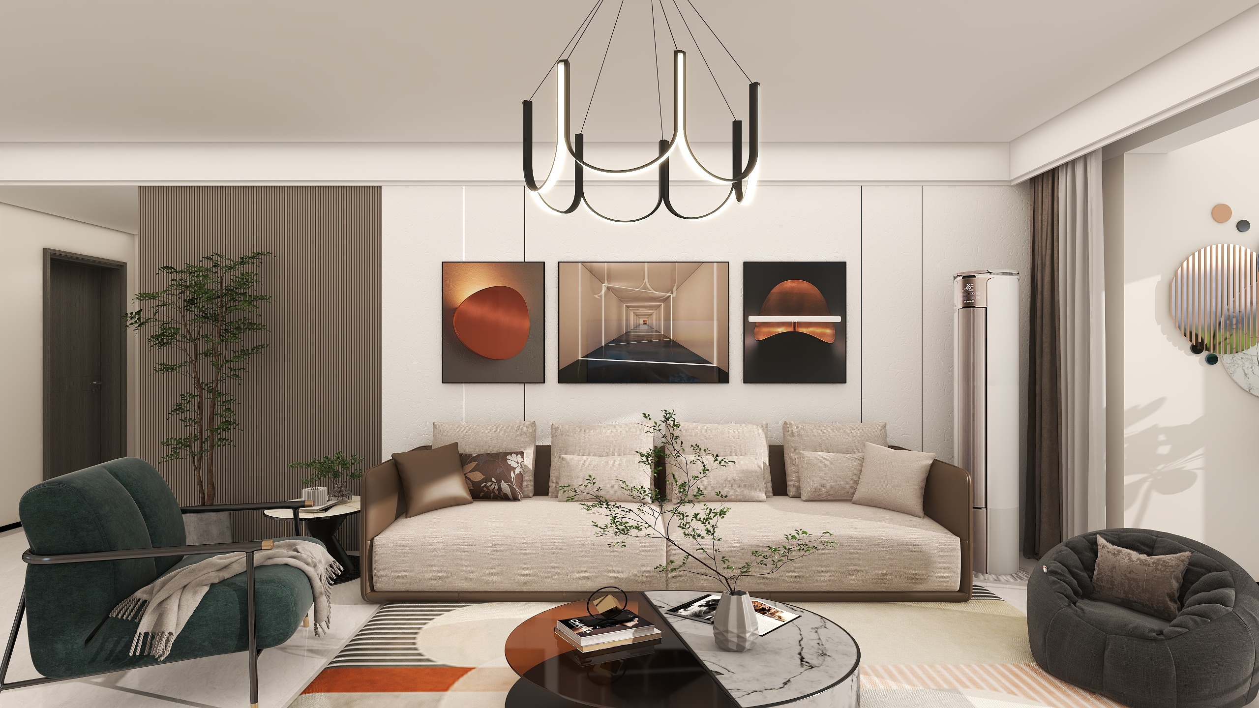 温晓杰-现代简约风小户型 三室两厅两卫-装修设计方案