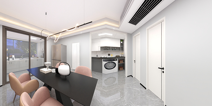 云筑设计丨全案-中山北路160平 现代简约-装修设计方案