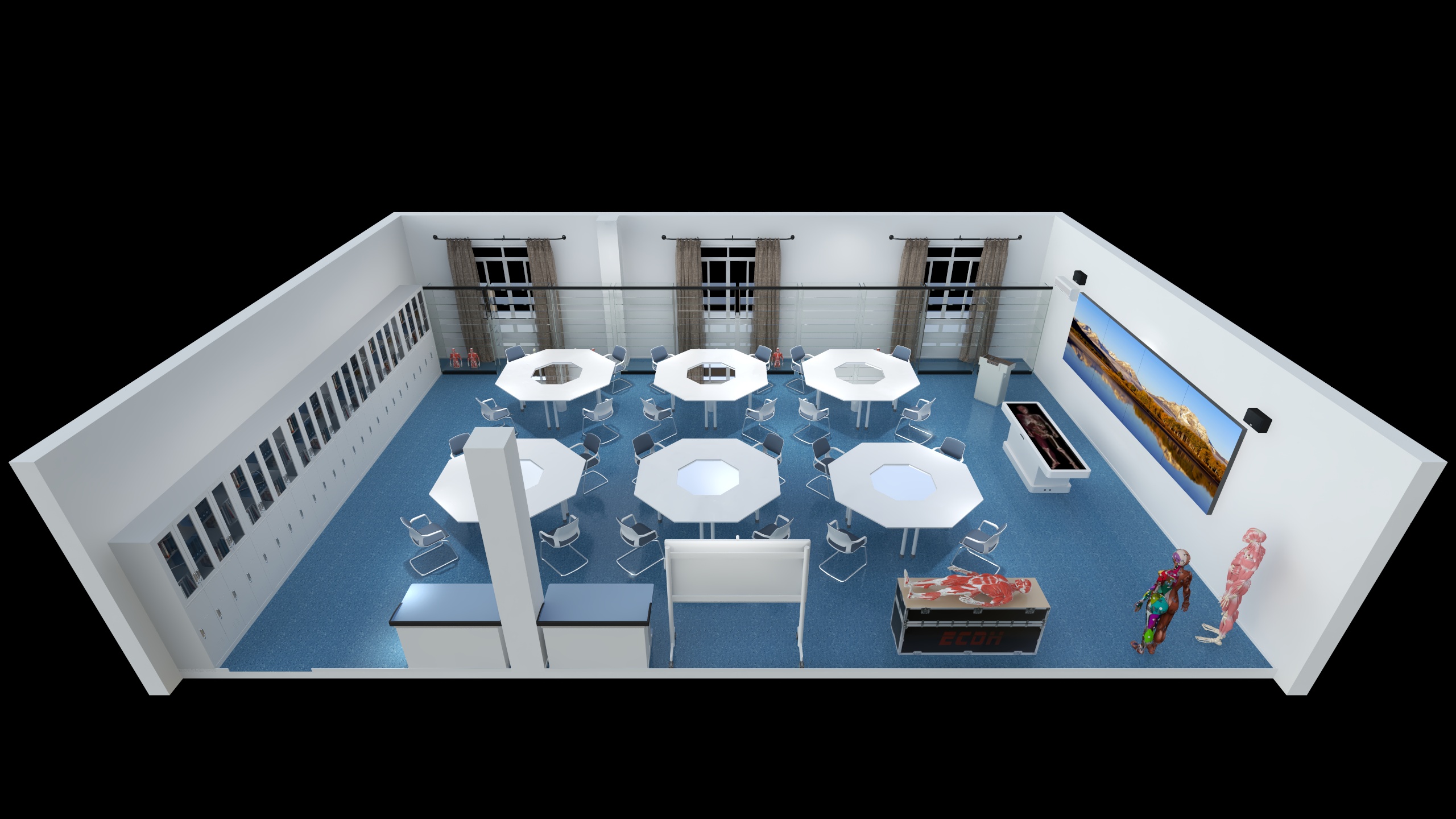 森筑设计几何-人体讲解室-装修设计方案