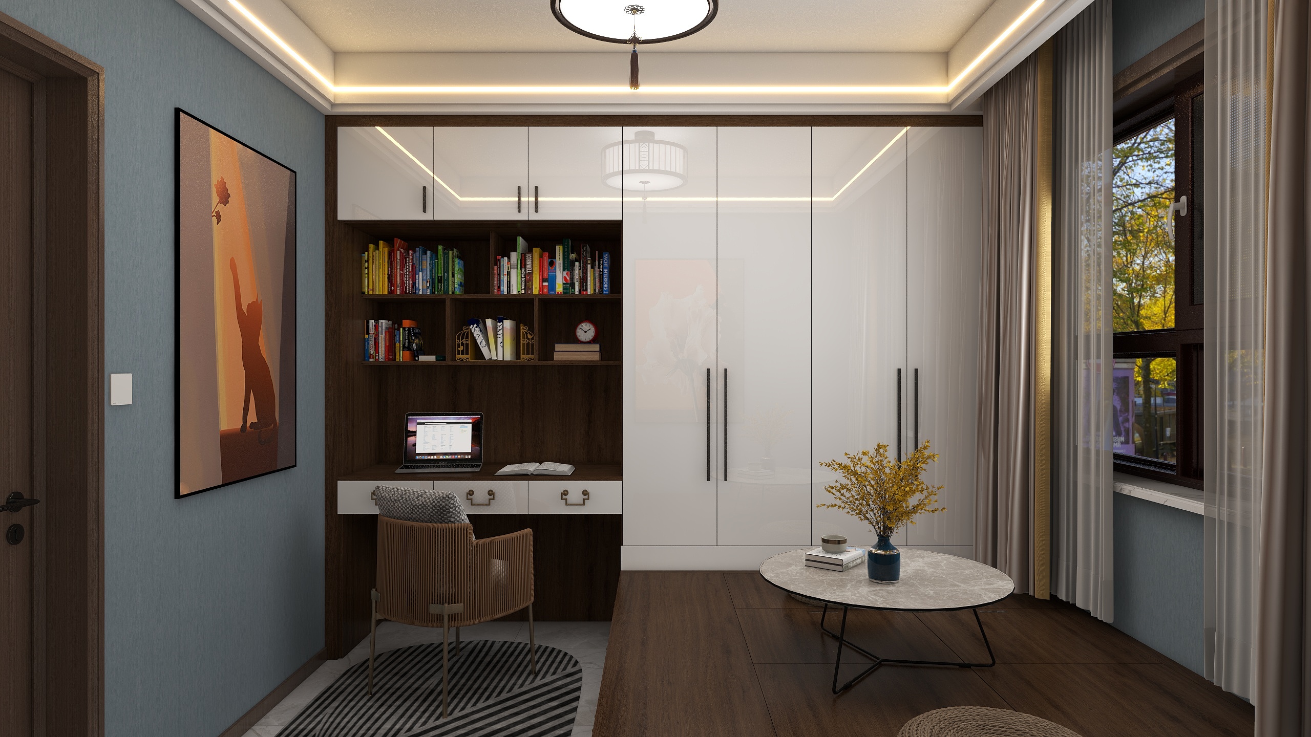 門吉-阿克苏金茂世界城新中式装修效果图