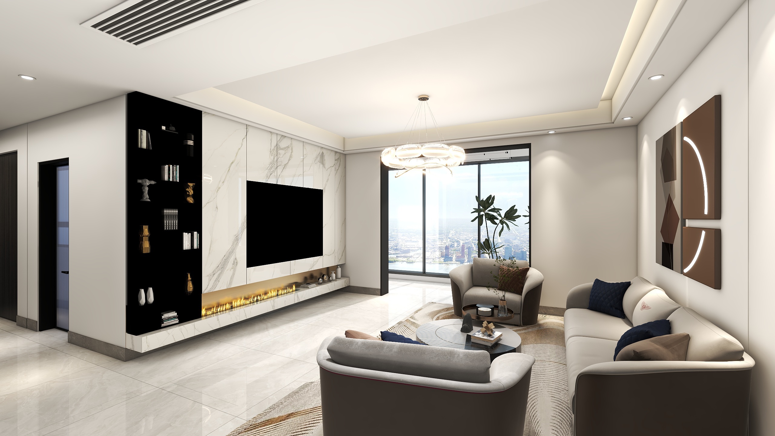 知行空间设计1-128㎡3室-装修设计方案