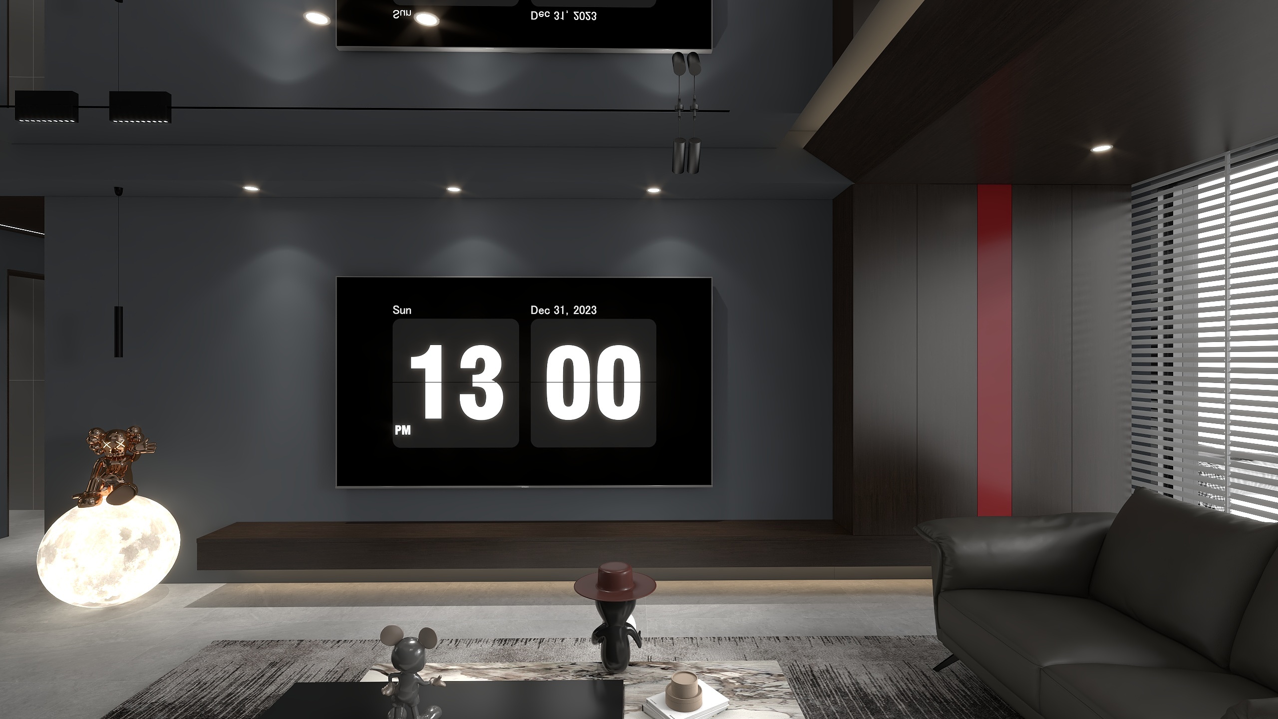 seven-cxj-暗黑风四居室方案-装修设计方案