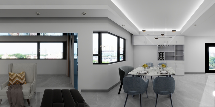 自然居设计丘亮-国联·东湖御景118现代-装修设计方案