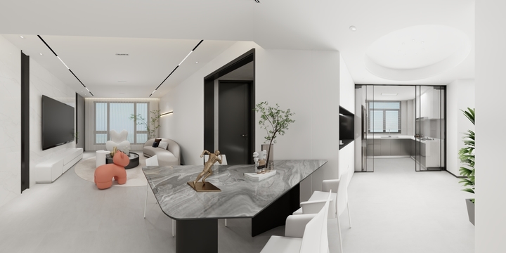 石文科空间设计-金山华庭 130㎡ 现代风格-副本-装修设计方案