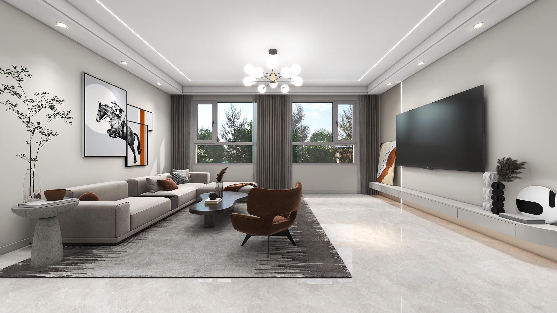 设计师赵定宇-崇文学府-127㎡-现代风-装修设计方案