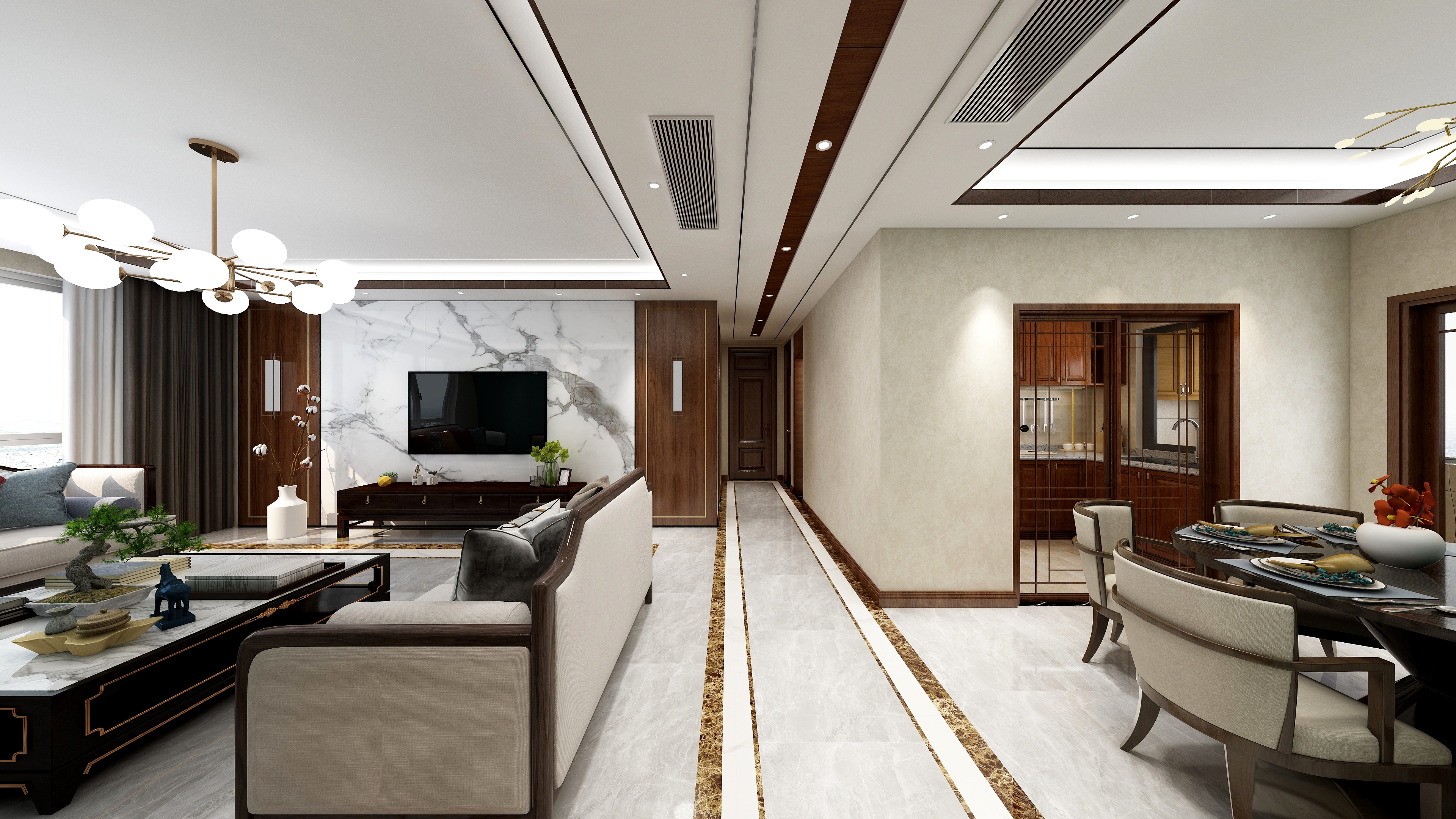 小院在线-SC-碧桂园凤凰城142㎡4室装修效果图