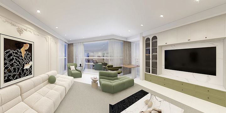 Jennykk-住宅-法式复古风-装修设计方案