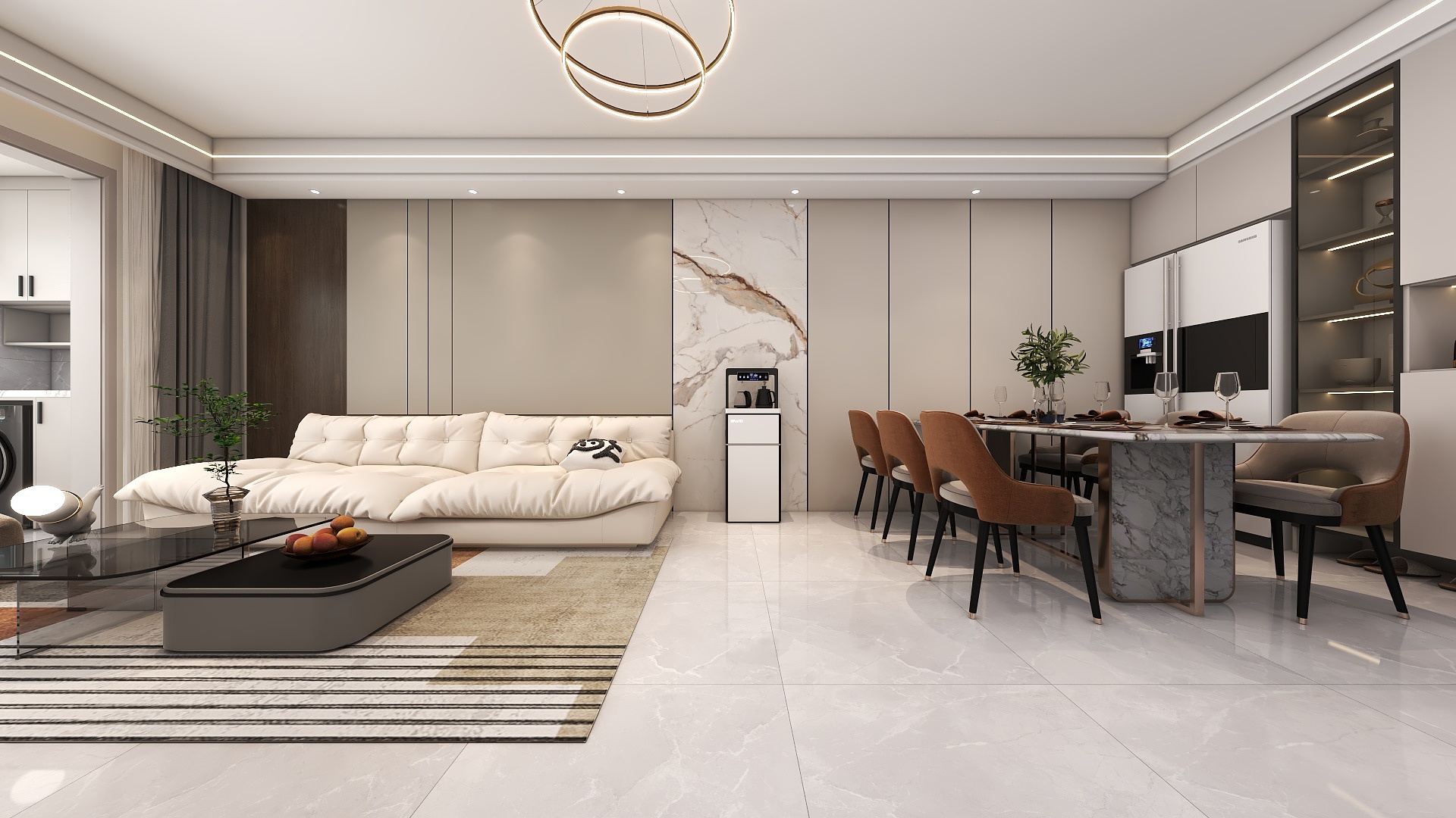 设计师赵定宇-崇文学府116㎡-现代简约-暖灰色调-装修设计方案