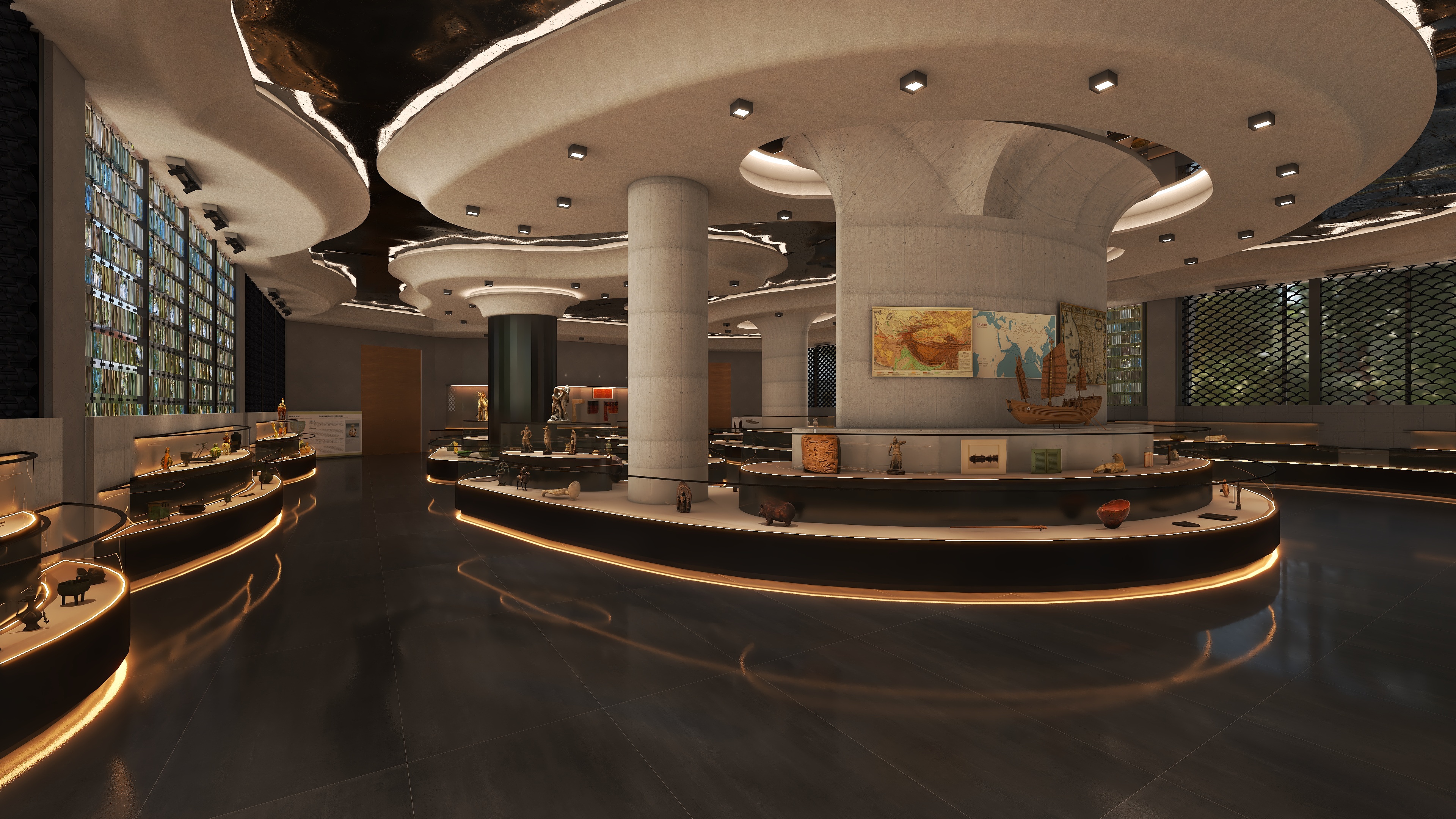 邹偕毓-海上丝绸之路船型博物馆(逐梦远航)装修效果图