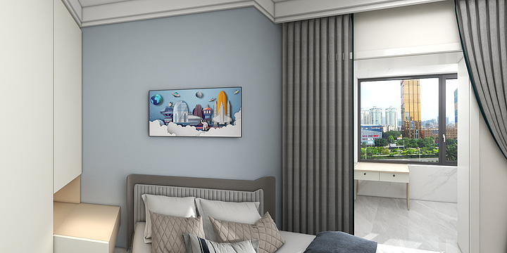 华颖装饰紫紫狐-金石10-1-1102-装修设计方案