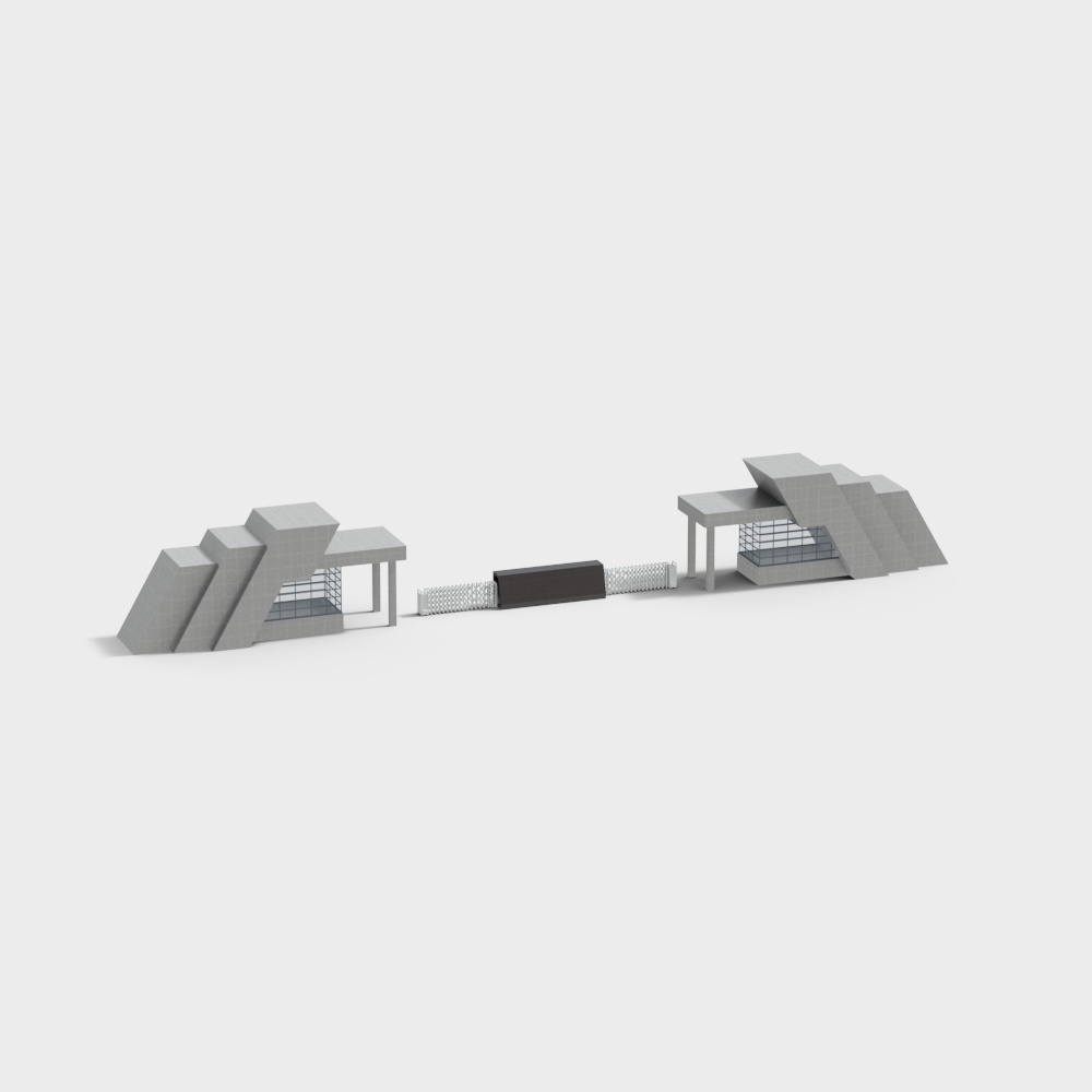 科技园造型大门3D模型