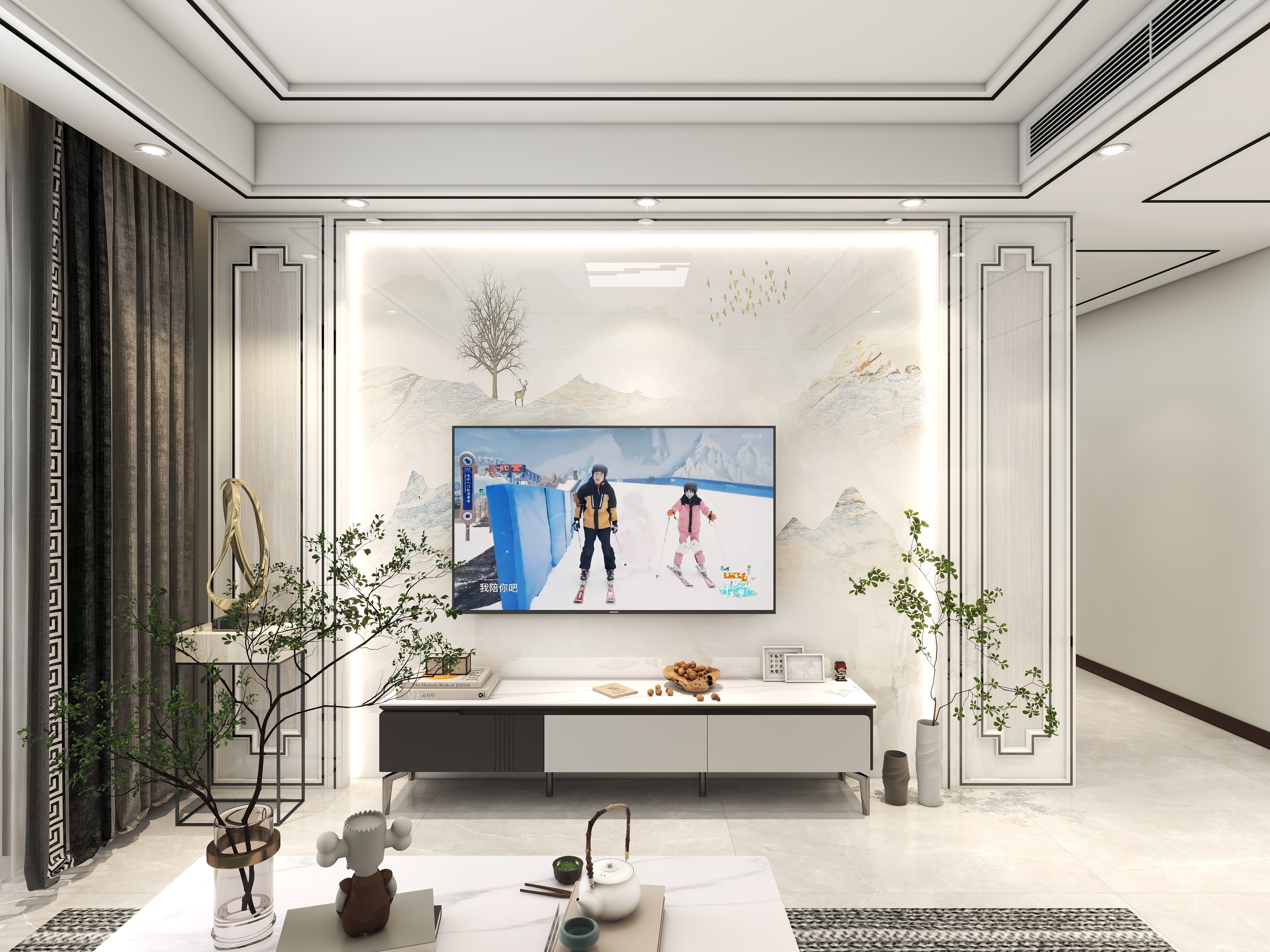 邓州石峰-南阳邓州-雍豪府-新中式-4室2厅装修效果图