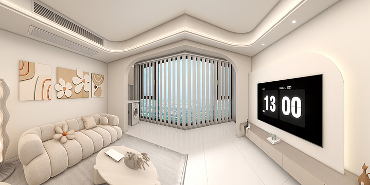 合盛装饰袁-磁湖半岛107-902李姐效果图-装修设计方案