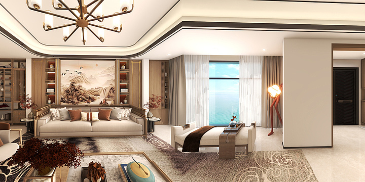 徐州红蜻蜓装饰设计有限公司-东方印别墅中式-装修设计方案