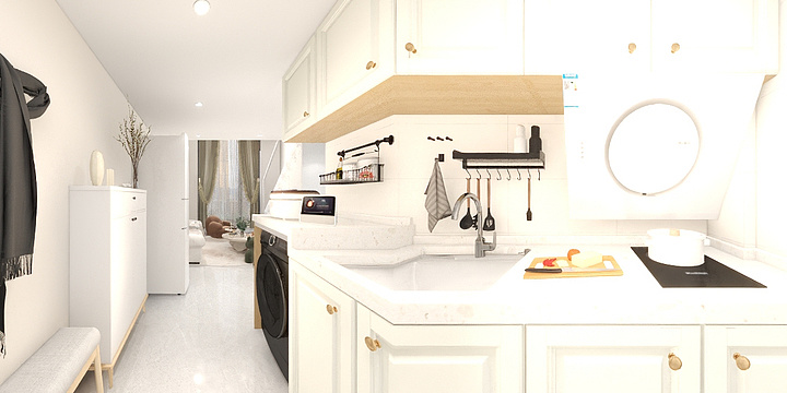 扮乖.LgPe-后海18-12户型（一型一房奶油）-装修设计方案