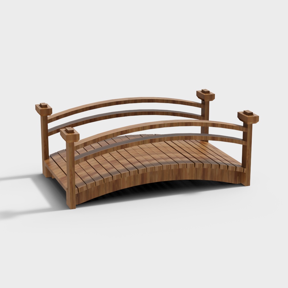 景点仿古小桥3D模型
