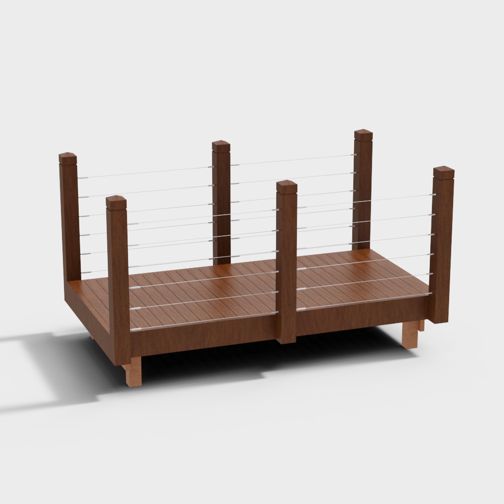 花园仿古小桥3D模型