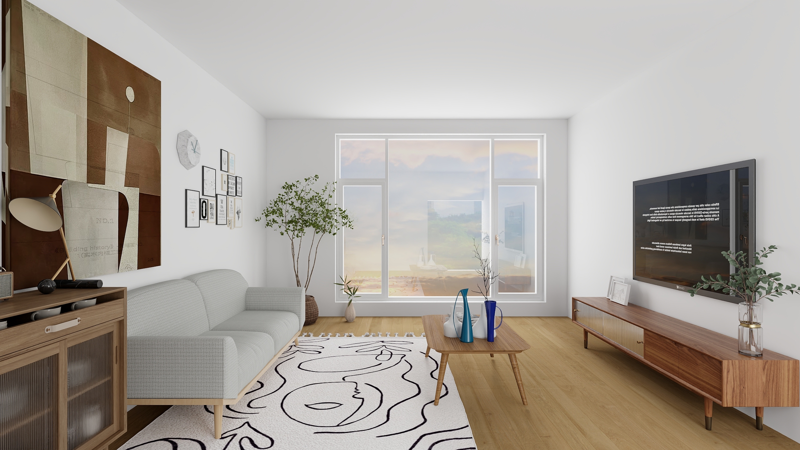 022FjSM-诧寂风客厅-装修设计方案