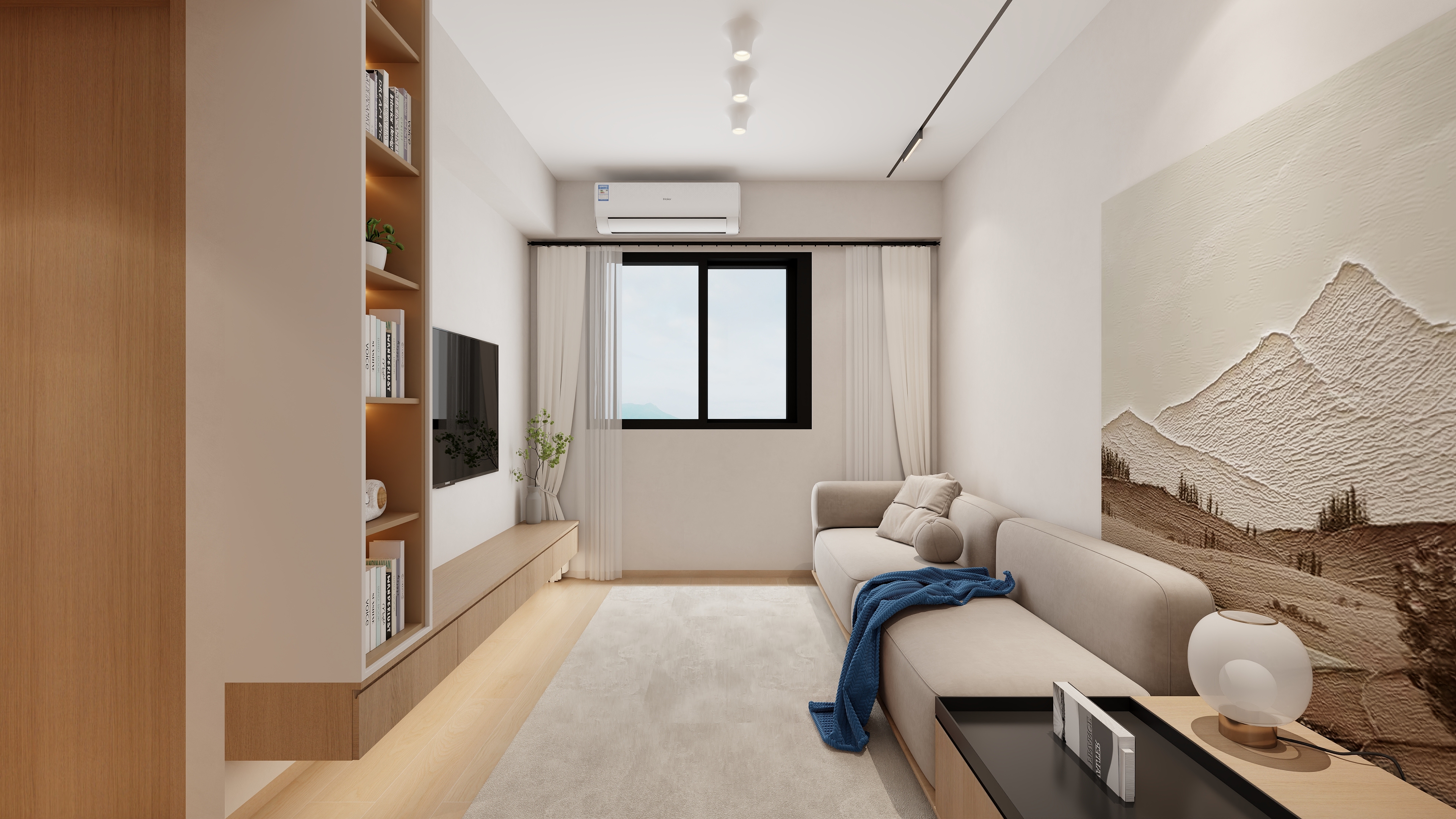 设计师丨胡月平-日式51㎡2室装修效果图