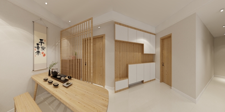 是天晴呀-原木风客餐厅-装修设计方案