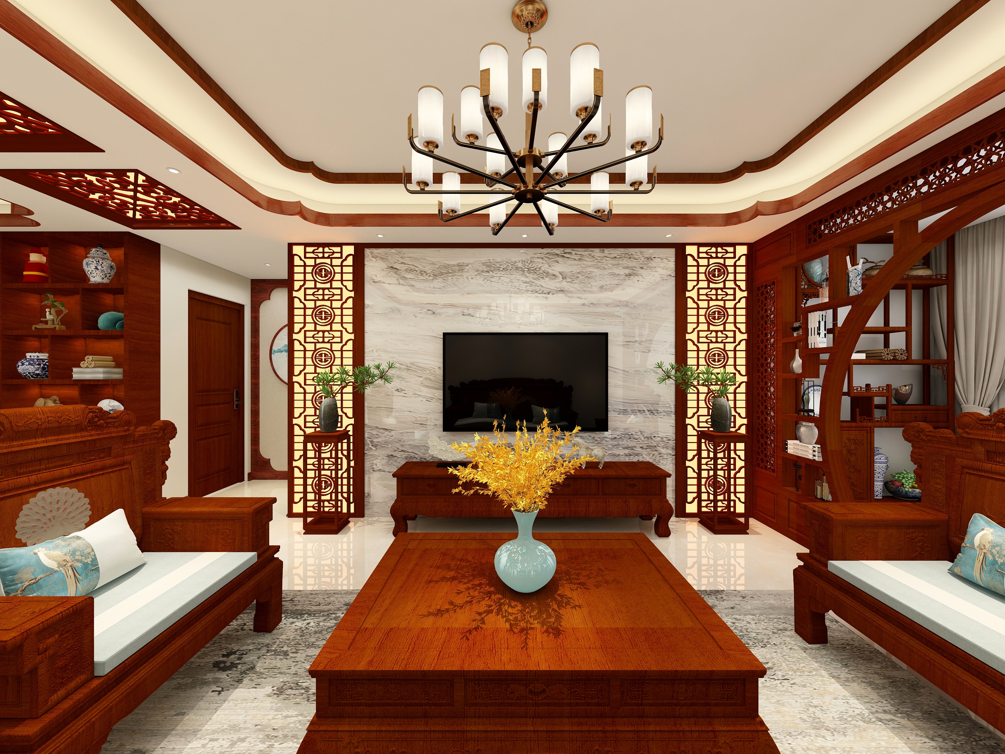 刘晋琴-新中式131㎡3室-装修设计方案