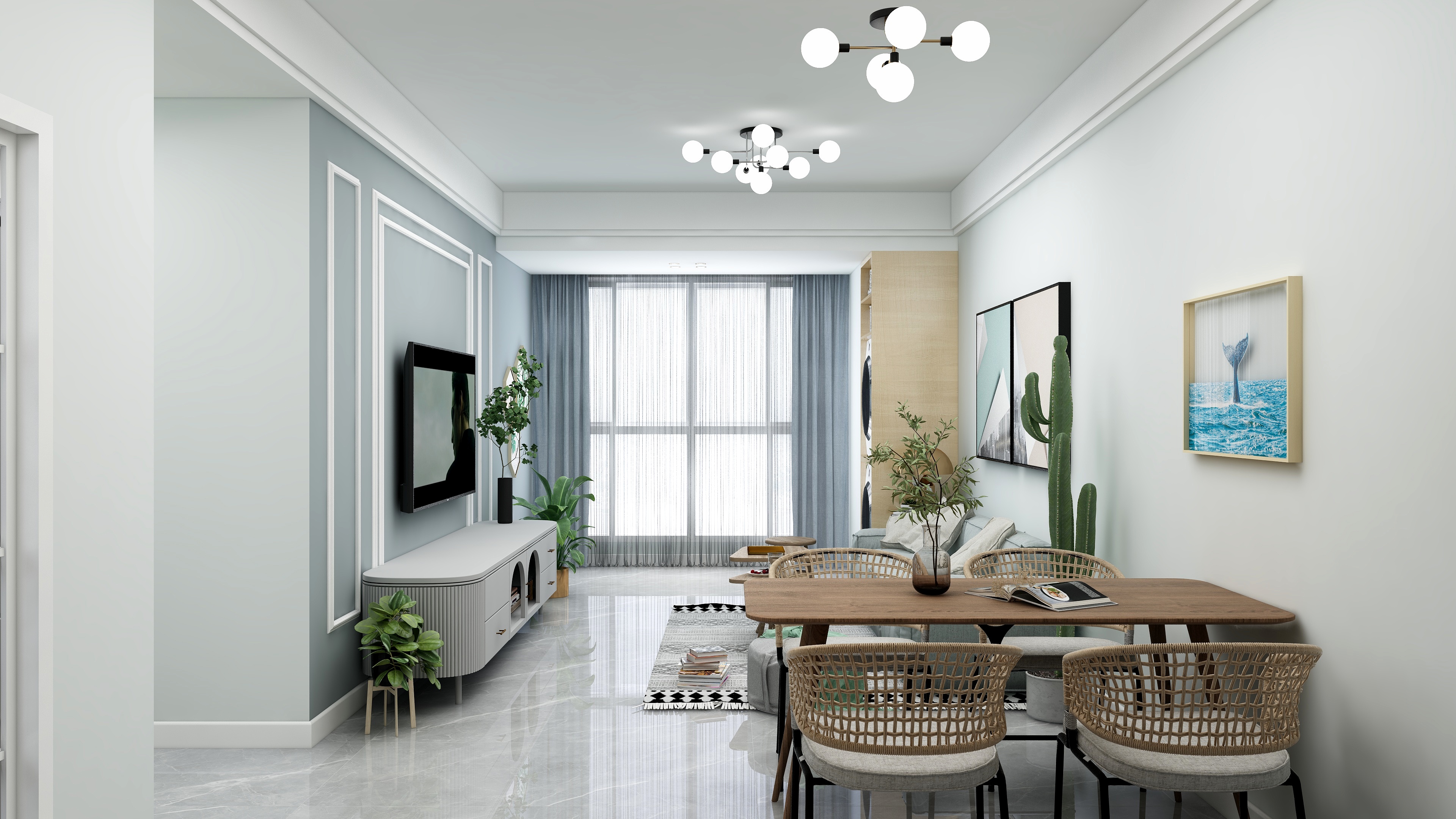 设计师小亻可-海德公园89平北欧风-装修设计方案