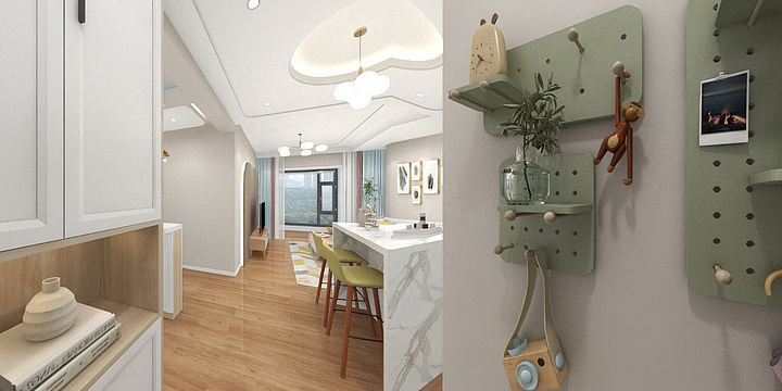 设计师郑hgCq-海德公园81㎡2室-装修设计方案