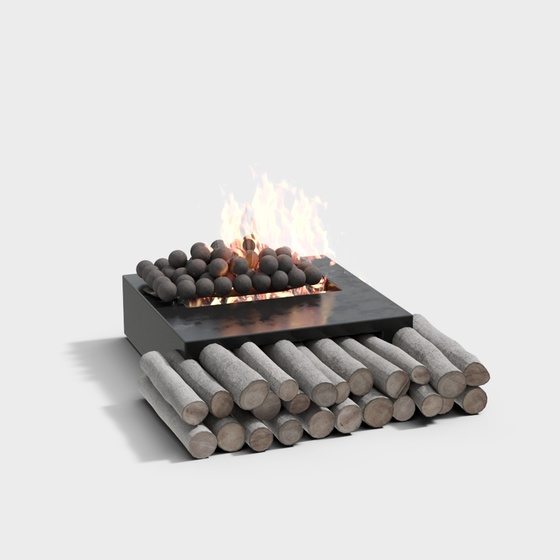 Modern outdoor campfire table