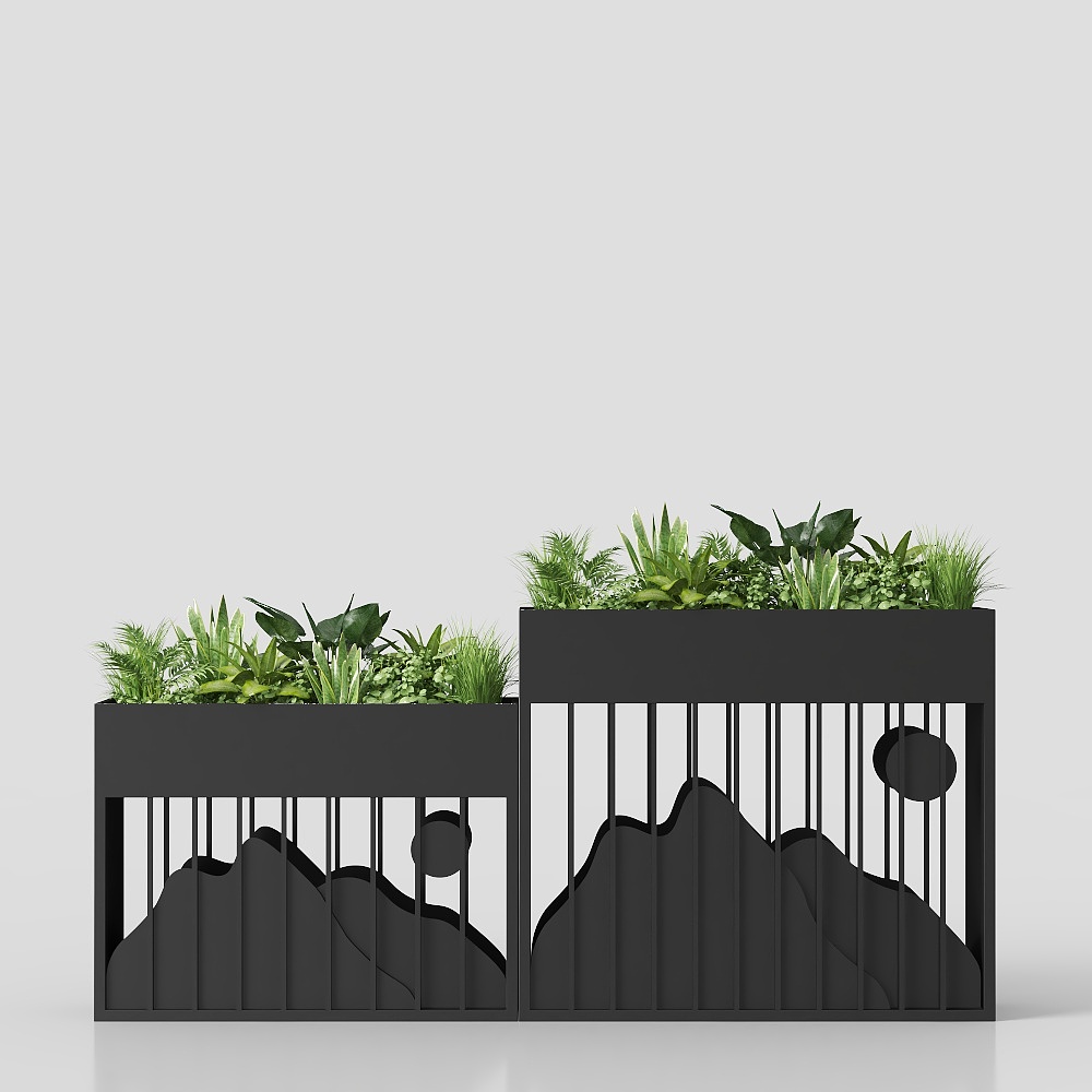 别墅时尚盆景
