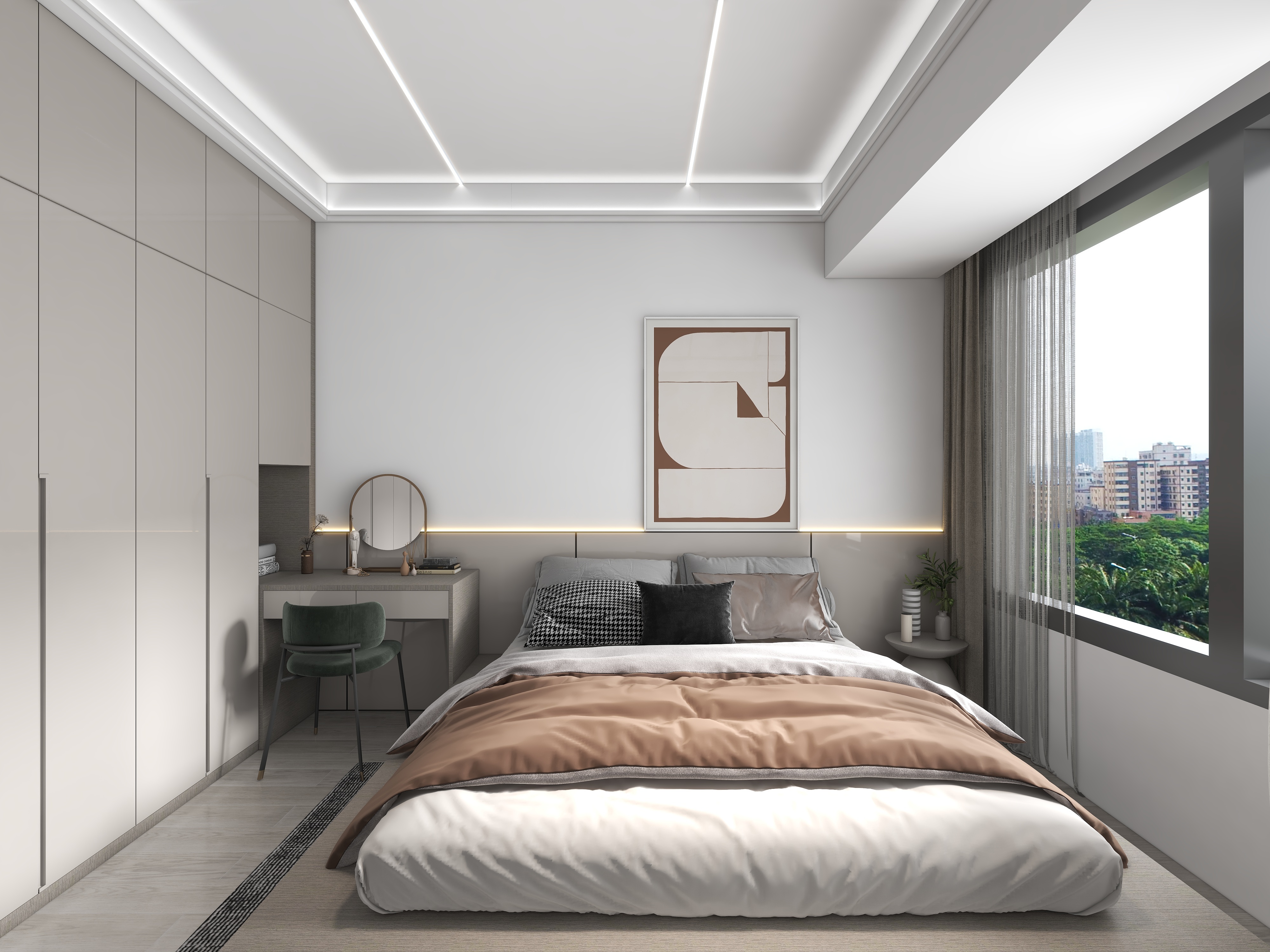 简居总部设计小杨-现代简约118㎡4室-装修设计方案