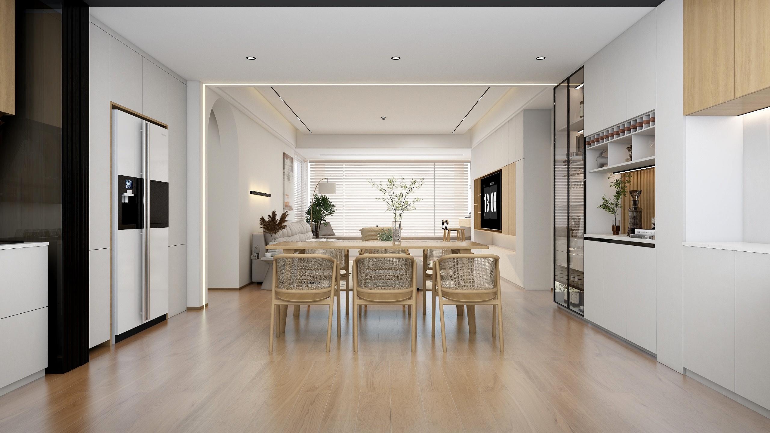 张煜强煜境设计-现代简约135㎡4室装修效果图