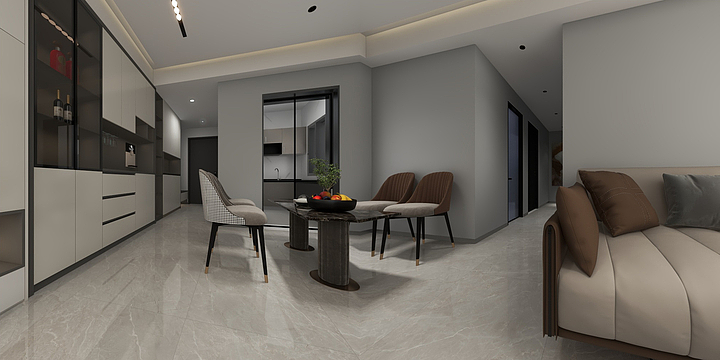 湖北壹启设计咨询事务所-星河郡110平米无主灯风格展示-装修设计方案