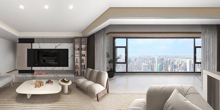 胡 威|Designer-140平效果图-装修设计方案