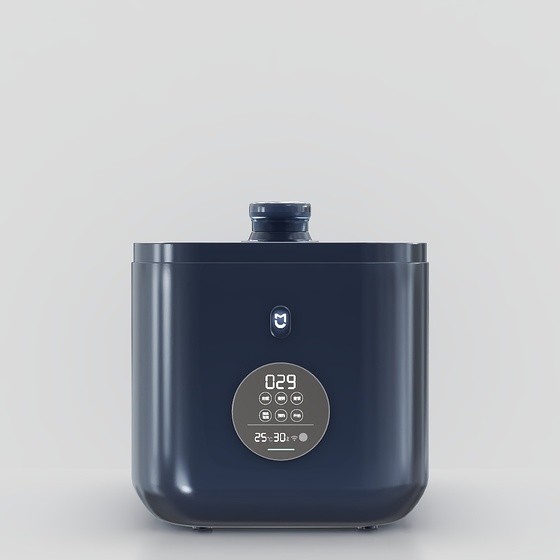 Modern Rice Cooker 3D Model in Blue