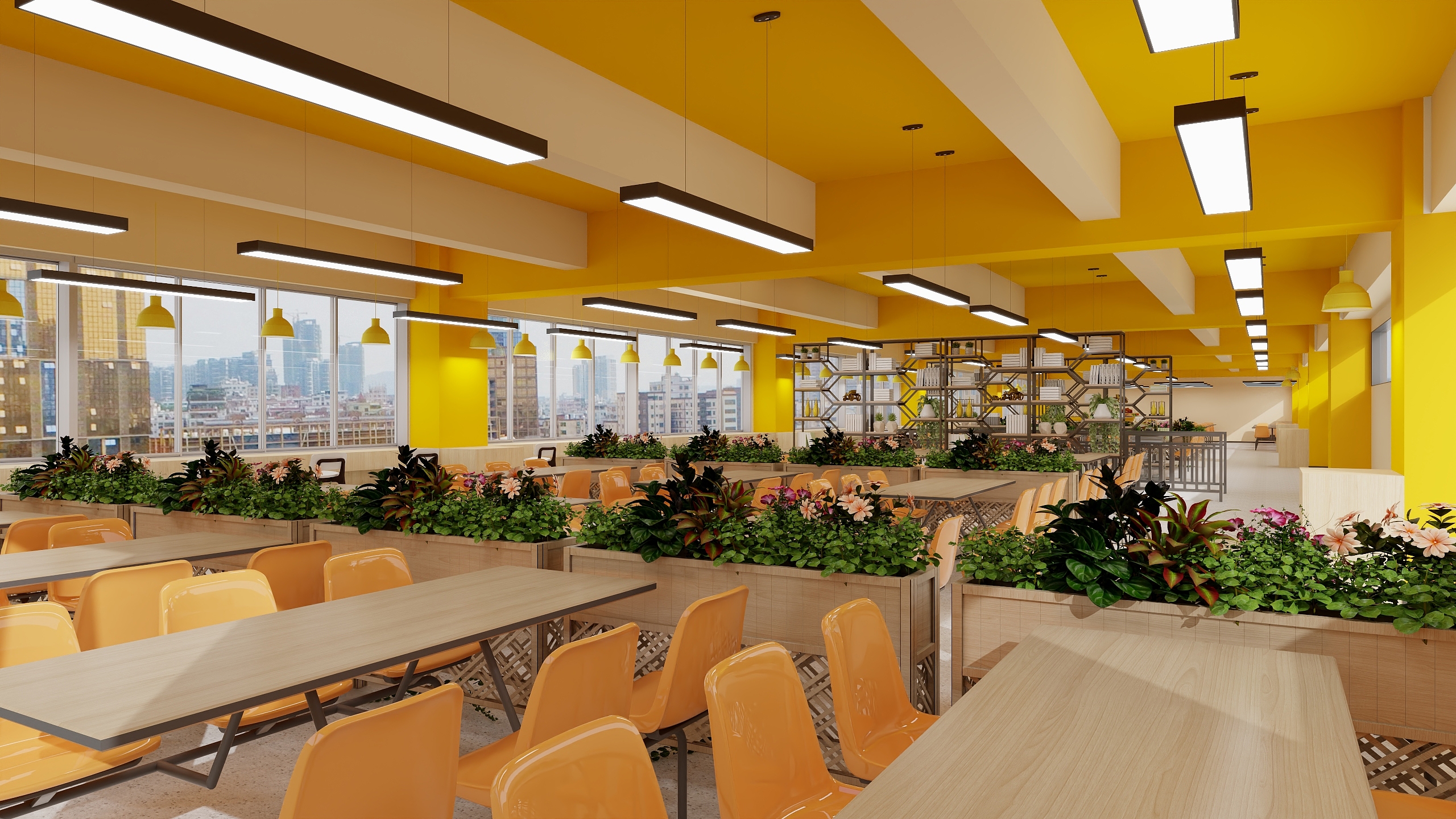 王博3-自助餐厅装修效果图