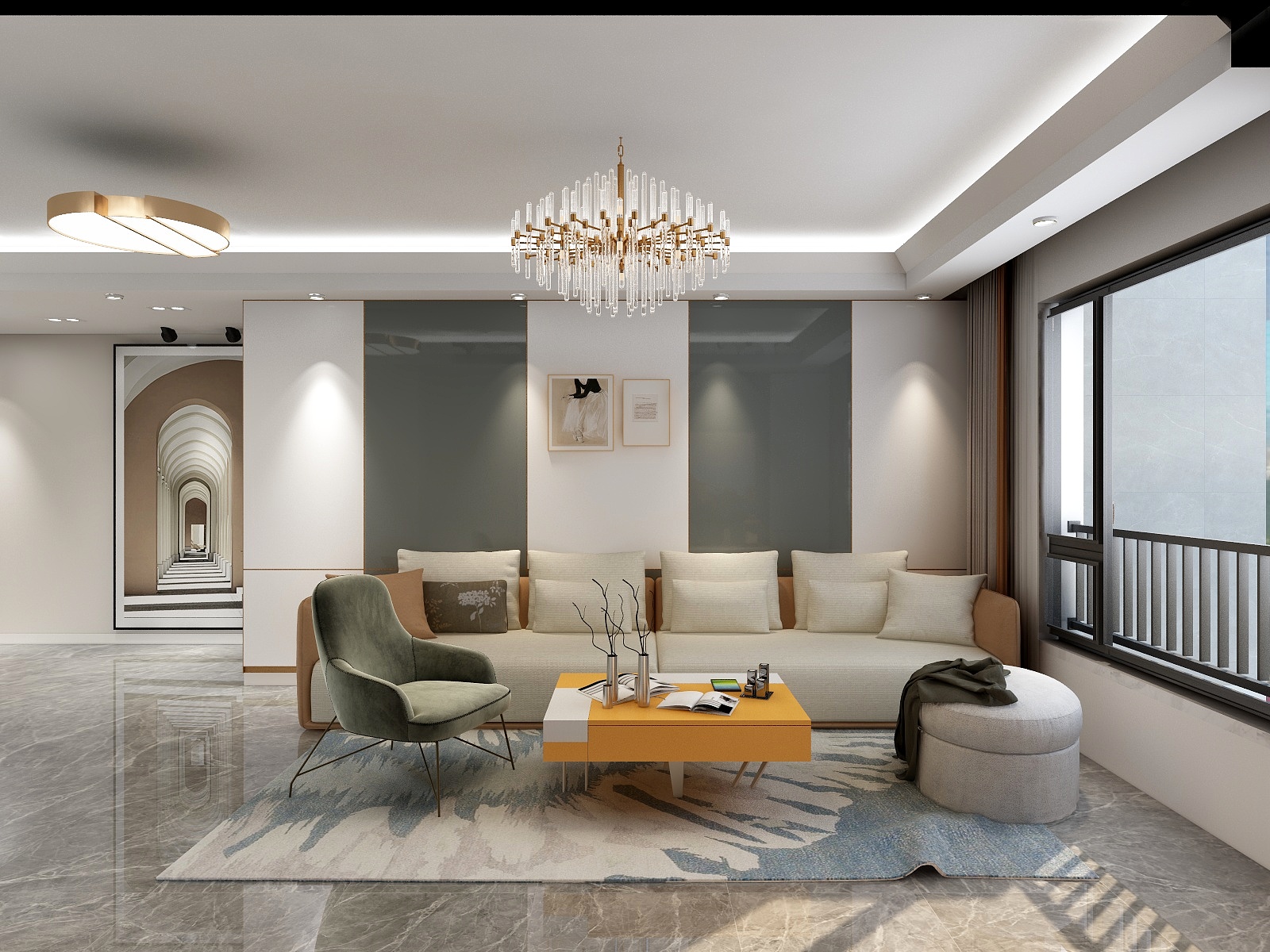 100元设计方案-182平米现代简约风格两室装修效果图