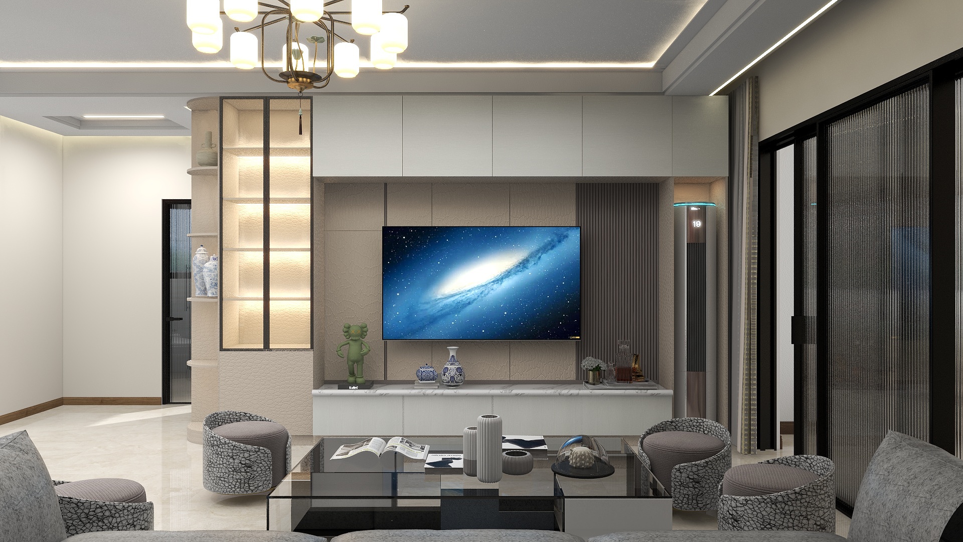 郑铧-成都南湖国际~跃层-奶油装修效果图