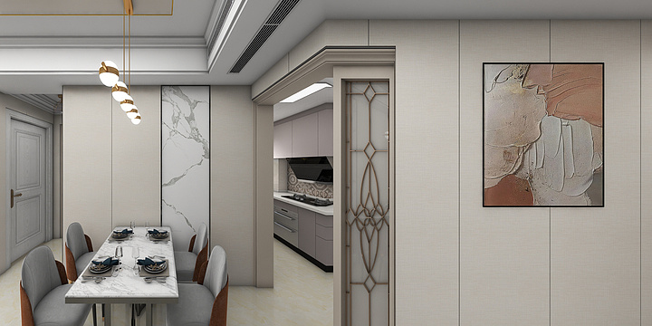 唐大装修-仁恒四季园5A-1505邝美加博古架-装修设计方案