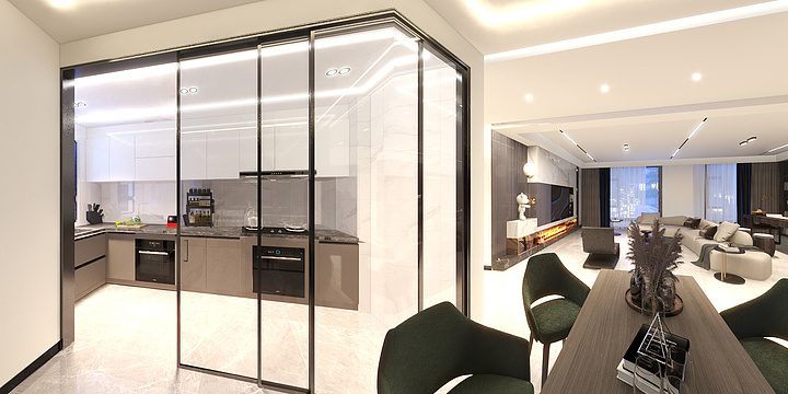 苦糖EzYt-长兴岛效果图-装修设计方案