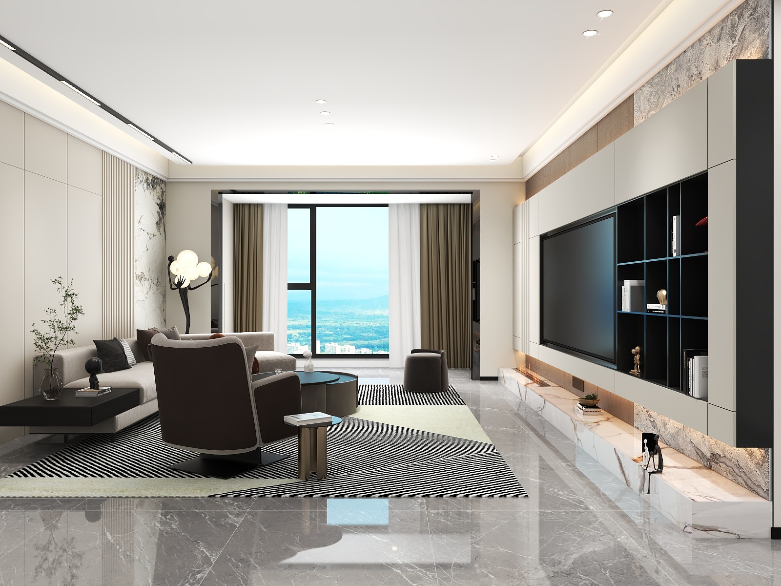 湛智华-现代轻奢165平4房装修效果图