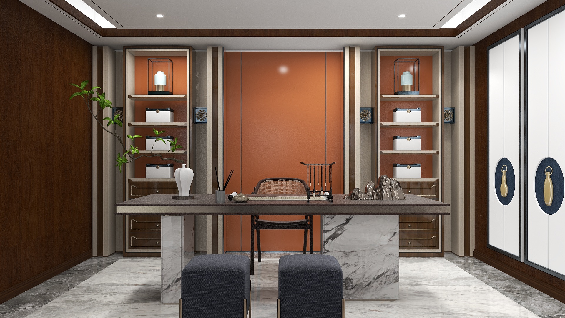 青岛东尚易鑫装饰工程有限公司-游艇办公室-副本-装修设计方案