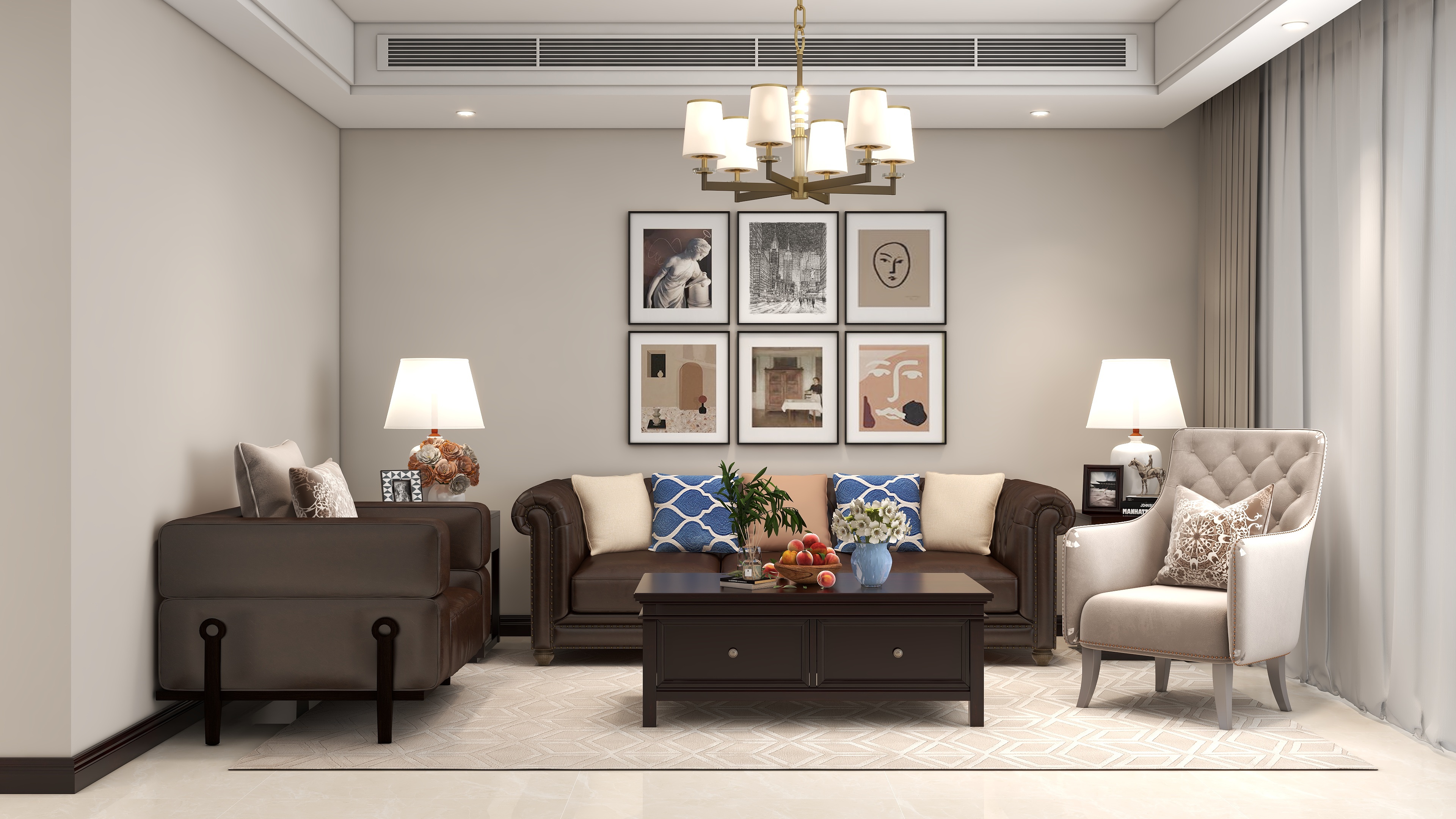 账号1qjFL-美式客餐厅-装修设计方案