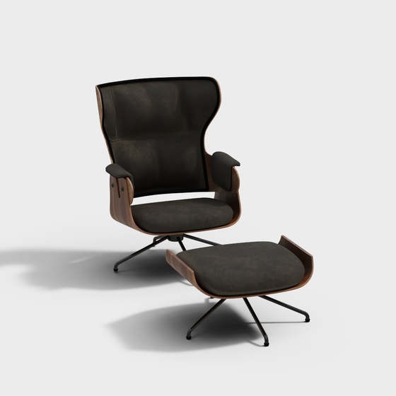 Modern leather lounge chair