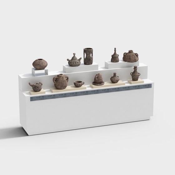 Gray Museum Booth 3D Model