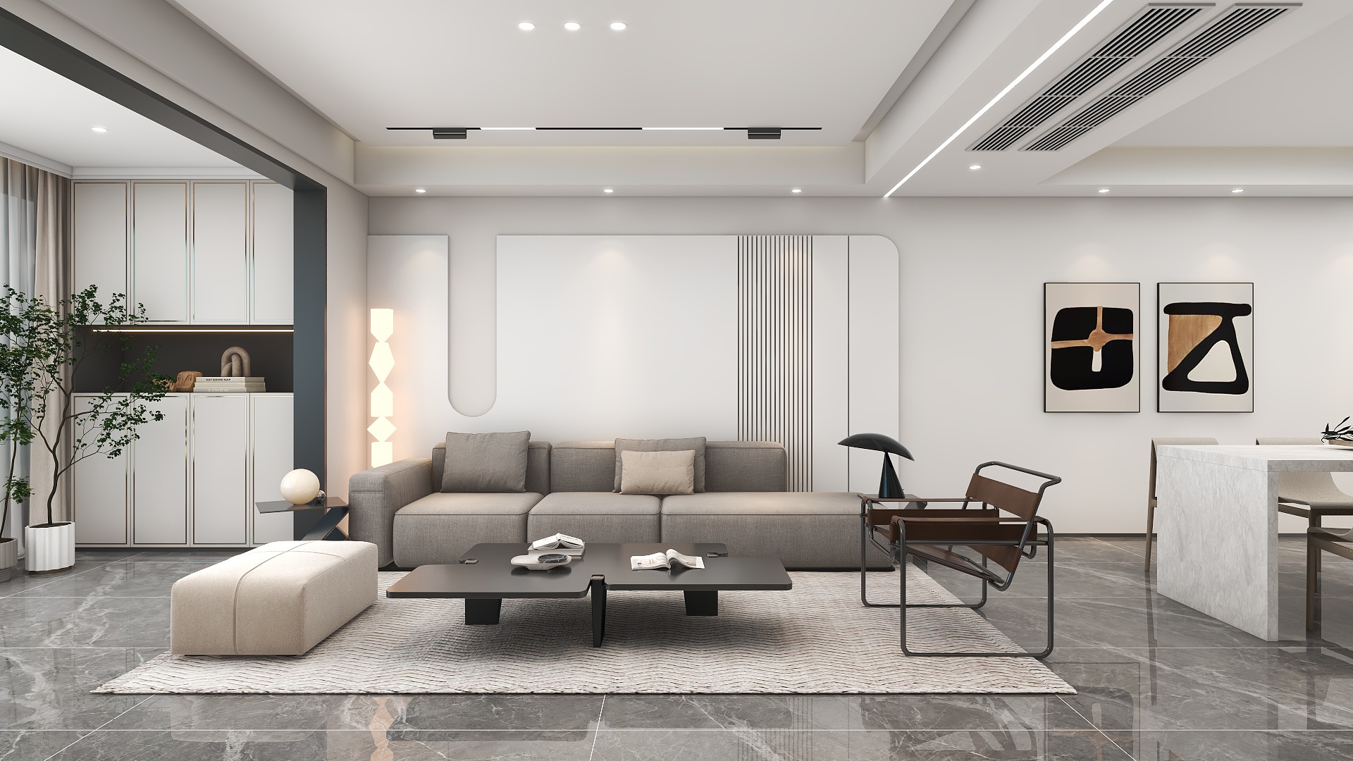 星空设计500-145平方现代风格三居室装修效果图