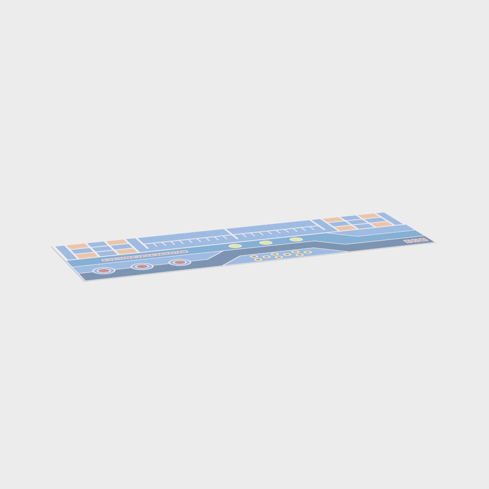 运动场地胶3D模型